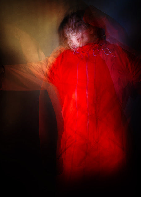 Gisel Florez Photograph red vesper reflective vest jacket reflective clothing hi vis art