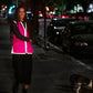 The Mohair Cardigan Zip Sweater Vest, Shocking Barbie Pink w/Reflective Trim