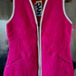 reflective Mohair zip sweater VEST, Barbie pink, Shocking Pink, zip pockets hi vis stylish safety vest neon vest high visibility vest made in NYC bike cycle ebike dog walker walking be seen
