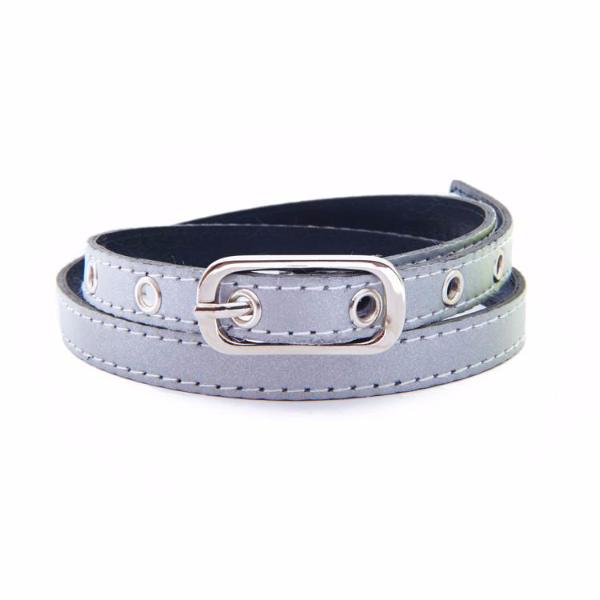 REFLECTIVE SKINNY BELT, Quick Silver.