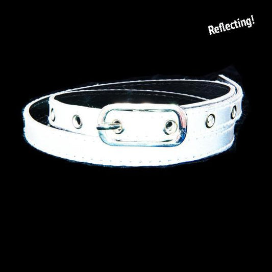 REFLECTIVE SKINNY BELT, Quick Silver.