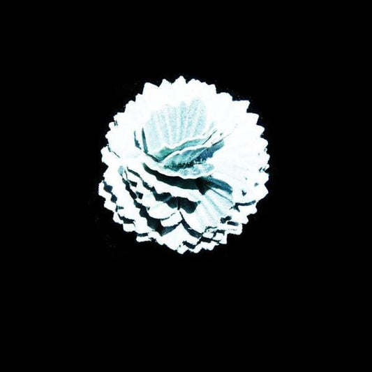 REFLECTIVE BLOSSOM BOUTONNIERE military pin, Quicksilver Reflective Blossom Broach pin small petite reflective hi vis safety vest gear reflecting clothing high visibility stylish accessory women fashion bike walk run dog walking back night sustainable nighttime bright 3M scotchlite made in NYC