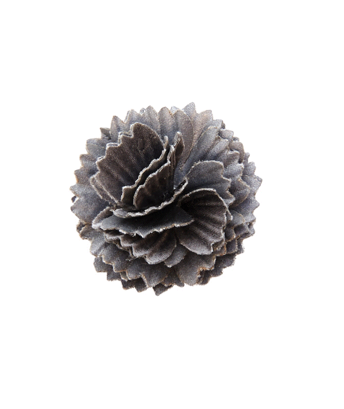 REFLECTIVE BLOSSOM BOUTONNIERE military pin, Quicksilver Reflective Blossom Broach pin small petite reflective hi vis safety vest gear reflecting clothing high visibility stylish accessory women fashion bike walk run dog walking back night sustainable nighttime bright 3M scotchlite made in NYC