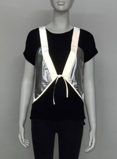 silver hi vis reflective safety vest 3M scotchlite chic stylish designer made in NYC