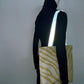 Zero Waste Zebra Tote Bag with Teal Reflective Straps